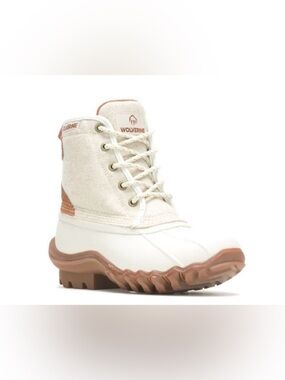 WOLVERINE WOMEN’S - 6" TORRENT WOOL DUCK BOOT - IVORY Size 7 NWOB